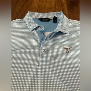 Bobby Jones Performance Collection Golf Polo Shirt Men’s XL Blue Gingham Check